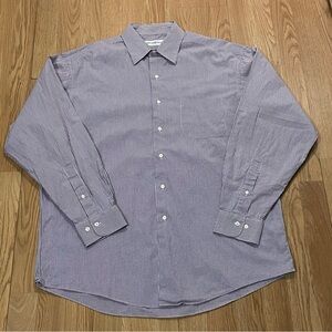 Brooks Brothers Mens 16.5x34/35 Long Sleeve Button Down Shirt Purple Plaid